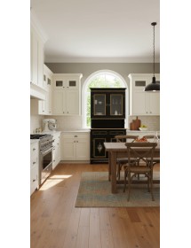 Cristalliera 2 porte shabby legno nero decorata filo oro 104x43x208