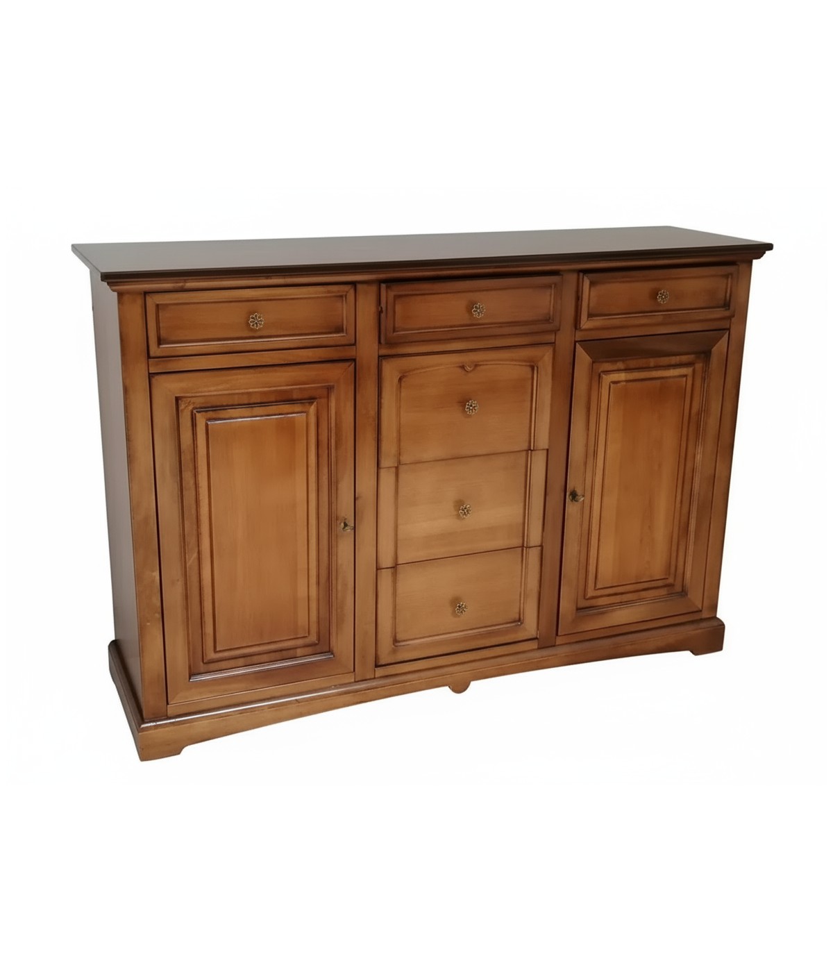 MOBILI 2G - Credenza madia legno 2 porte 6 cassetti bassano 170x46x116 VISTA FRONTALE