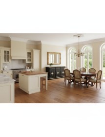 Madia Credenza 3 Ante Legno shabby nero Decorata Filo oro 156x42x86