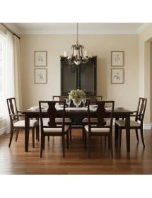 Cristalliera 2 porte shabby legno nero decorata filo oro 105x42x206