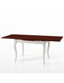 Tavolo allungabile legno shabby bianco ciliegio 100x70 120x80 140x80 160x85