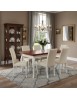Tavolo allungabile legno shabby bianco ciliegio 100x70 120x80 140x80 160x85