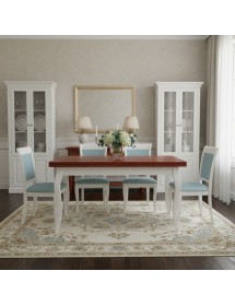 Tavolo allungabile legno shabby bianco ciliegio 100x70 120x80 140x80 160x85