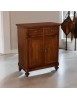 Credenza arte povera 2 ante Legno noce bassano 80X43X97 VISTA FRONTALE