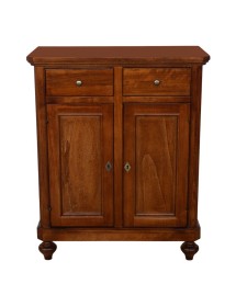 Credenza arte povera 2 ante Legno noce bassano 80X43X97 VISTA FRONTALE