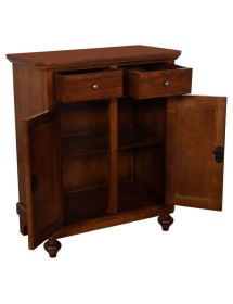 Credenza arte povera 2 ante Legno noce bassano 80X43X97 VISTA FRONTALE