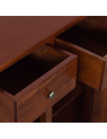 Credenza arte povera 2 ante Legno noce bassano 80X43X97 VISTA FRONTALE