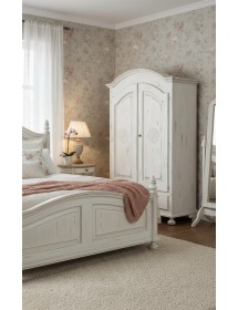 ARMADIO 2 PORTE SHABBY LEGNO BIANCO CONSUMATO 125X61X200