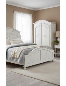 ARMADIO 2 PORTE SHABBY LEGNO BIANCO CONSUMATO 125X61X200