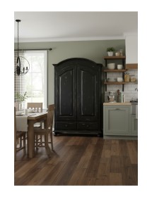 Armadio 2 porte shabby legno nero consumato 125X61X200