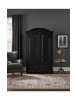Armadio 2 porte shabby legno nero consumato 125X61X200