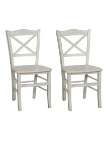 Set tavolo rettangolare shabby bianco anticato 100x70 120x80 140x80 160x85 allungabile con 4/6 sedie seduta legno