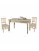 Set tavolo rettangolare shabby avorio anticato 120x80 130x85 140x80 160x85 allungabile con 4/6 sedie seduta legno