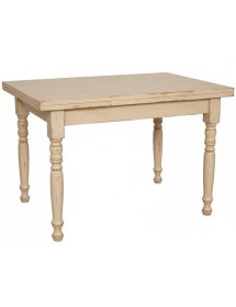 Set tavolo rettangolare shabby avorio anticato 120x80 130x85 140x80 160x85 allungabile con 4/6 sedie seduta legno