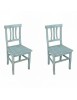 Set tavolo rettangolare shabby azzurro anticato 120x80 130x85 140x80 160x85 allungabile con 4/6 sedie seduta legno