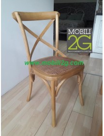 Set tavolo rotondo bianco 100x100 120X120 con 4 sedie legno naturale shabby