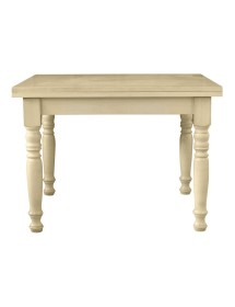 Set tavolo quadrato avorio anticato 80x80 90x90 100x100 allungabile con 4 sedie seduta paglia