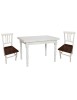 Set tavolo rettangolare shabby bianco anticato 100x70 120x80 140x80 160x85 allungabile con 4/6 sedie seduta legno
