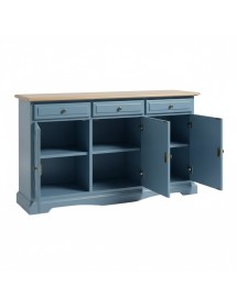 MADIA CREDENZA IN LEGNO LACCATO PENNELLATO CARTA DA ZUCCHERO  L.156 P.42 H.85