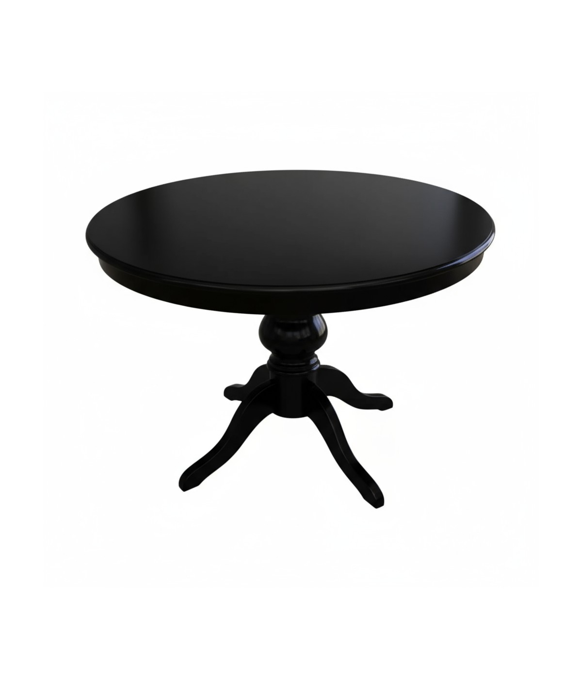 Tavolo rotondo shabby allungabile legno nero 100X100X80 120x120x80