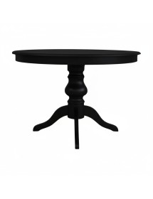 Tavolo rotondo shabby allungabile legno nero 100X100X80 120x120x80