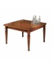 MOBILI 2G - Tavolo quadrato allungabile classico intarsio stella bassano 128X128x80 vista frontale
