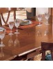 Set tavolo classico legno intarsiato bassano 160x100x80 con 6 sedie imbottite