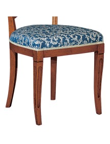 Set tavolo classico legno intarsiato bassano 160x100x80 con 6 sedie imbottite