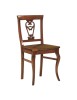 Sedia classica mongolfiera tinta noce seduta legno46x45x93