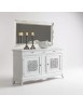 Madia credenza 2 porte 3 cassetti legno shabby bianco con intarsi 201X56X117