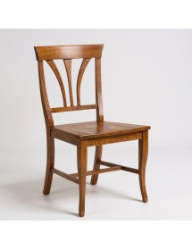 Set 2 sedie arte povera tinta noce seduta legno 46x45x92