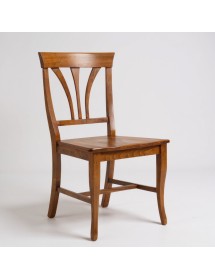 Set 2 sedie arte povera tinta noce seduta legno 46x45x92