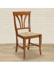 Set 2 sedie arte povera tinta noce seduta legno 46x45x92