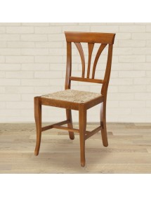 Set 2 sedie arte povera tinta noce seduta legno 46x45x92