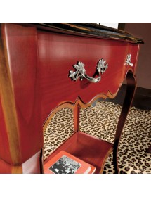 CONSOLLE 700' CLASSICA LEGNO CILIEGIO SHABBY ROSSO 89X33x78