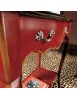 CONSOLLE 700' CLASSICA LEGNO CILIEGIO SHABBY ROSSO 89X33x78