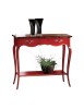 CONSOLLE 700' CLASSICA LEGNO CILIEGIO SHABBY ROSSO 89X33x78