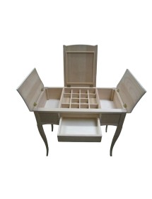 MOBILI 2G - CONSOLLE TOILETTE DA TRUCCO LEGNO  89X49x78