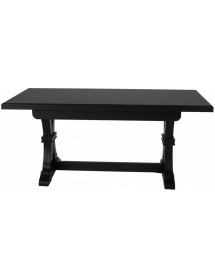 Tavolo fratino allungabile legno shabby nero 160x85 180x85 180x100 (195F)