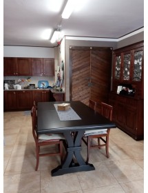 Tavolo fratino allungabile legno shabby nero 160x85 180x85 180x100 (195F)