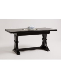 Tavolo fratino allungabile legno shabby nero 160x85 180x85 180x100 (195F)