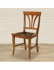 Set 2 sedie arte povera tinta noce seduta paglia di vienna 46x45x92