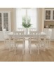 Set 2 sedie shabby chi bianco seduta paglia 46x45x92