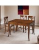 Set tavolo classico allungabile Legno noce spinapesce 120x80x78 con 4 sedie imbottite