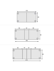 Tavolo classico allungabile Legno noce spinapesce 120x90x78