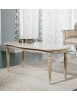 MOBILI 2G - TAVOLINO SHABBY DA SALOTTO IN LEGNO INTAGLIATO CON FREGI