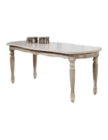 MOBILI 2G - TAVOLINO SHABBY DA SALOTTO IN LEGNO INTAGLIATO CON FREGI