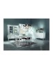 Credenza 2 porte 4 cassetti legno shabby bianco decori rilievo 211X60X110