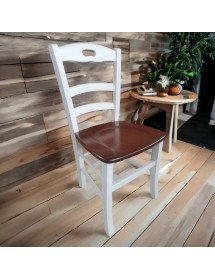 Set tavolo fratino allungabile legno shabby bianco e noce 160x85 180x85 180x100 con 6 sedie