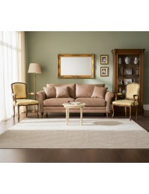 TAVOLINO ROTONDO DA SALOTTO LEGNO AVORIO INTAGLIATO CON FREGI ORO 53X53X46